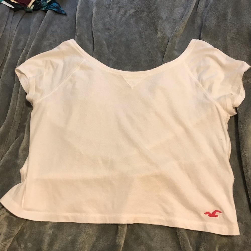 White flowy crop top